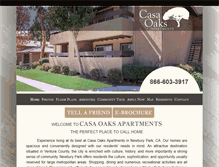Tablet Screenshot of casaoaksapartments.com